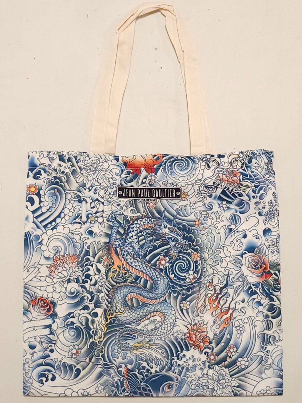JEAN PAUL GAULTIER PROMOTIONAL MAISON PRINT TOTE BAG BLUE BNWT
